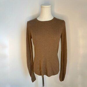 Rag Bone Audrina Ribbed Wool Blend Long Sleeve Shirt/Sweater